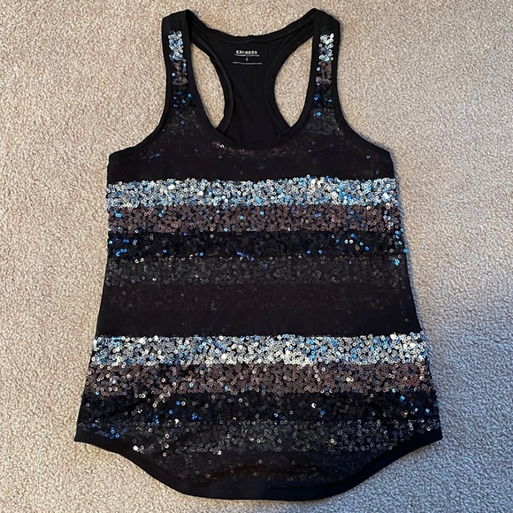 Express sequin stripe tank small - Picture 1 of 2